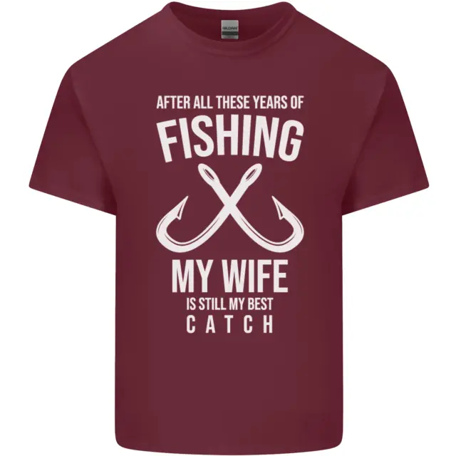 T-shirt da uomo in cotone moglie Best Catch divertente pesca pescatore pescatore 7