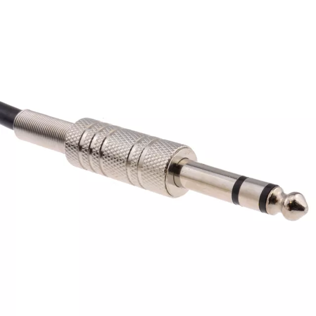 XLR 3 Pin Socket to 6.35mm Male Stereo Jack Plug Balanced Cable  1m 3