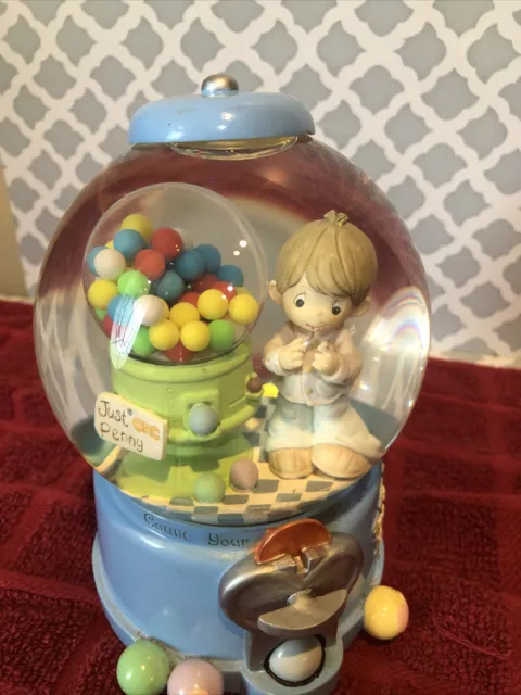 Precious Moments by Enesco Toyland Musical Just One Penny Snow Globe 2001