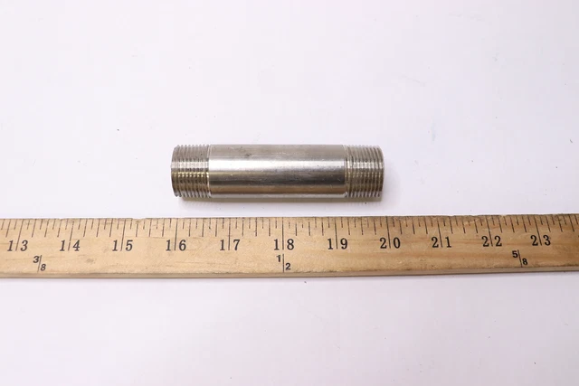 Threaded Nipple Schedule 40 304 Stainless Steel 3/4" MNPT x 4" L T4BNE07
