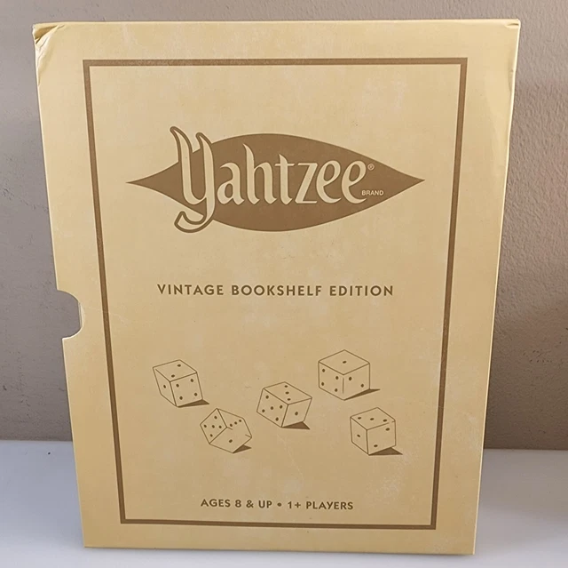 YAHTZEE VINTAGE BOOKSHELF Edition Deluxe Collectible Book Board Game