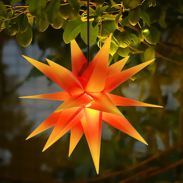 Ø60cm LED 3D Stern Weihnachtsstern IP65 Innen Außen Weihnachts Deko Adventsterne