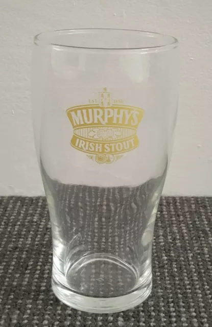 🔶️MURPHY'S IRISH STOUT CORK STURDY HOTEL QUALITY BEER GLASS PINT 570mL MAN CAVE