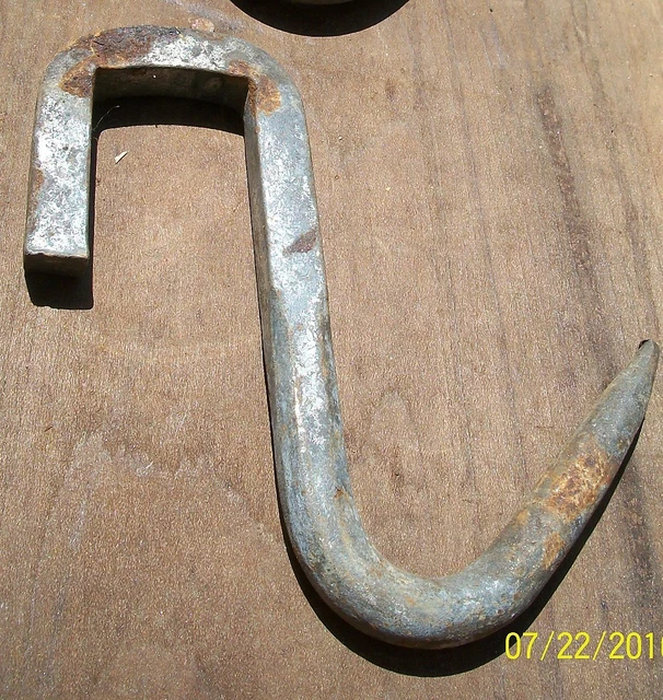 2 Very Dif. Old Hand Made,  Barn-Shed-Porch Wall Hooks 3
