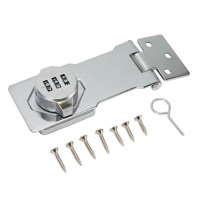 Mechanical Password Lock Silver Combination Lock Anti Theft Hasp Lock For Do GOF