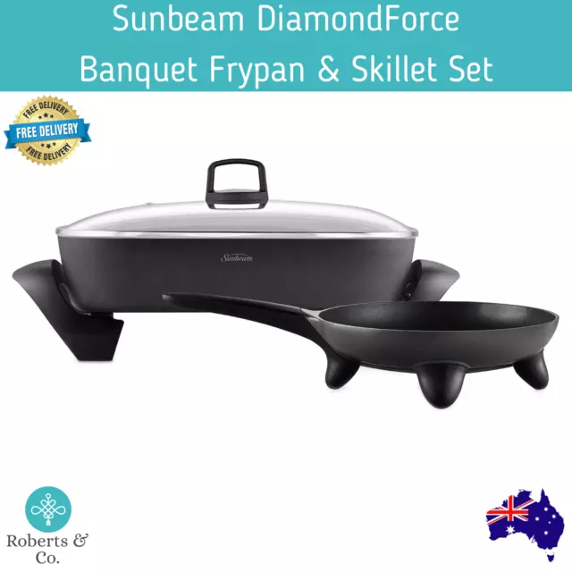 Sunbeam Diamond Force Banquet Frypan & Skillet Set Electric Frypan Electric Pan