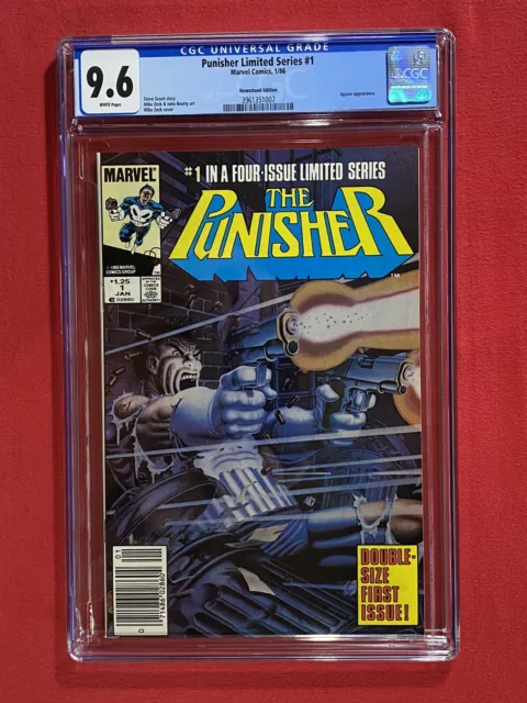 The Punisher Limited Series #1 CGC 9.6 White Pages NEWSSTAND 1986 MCU