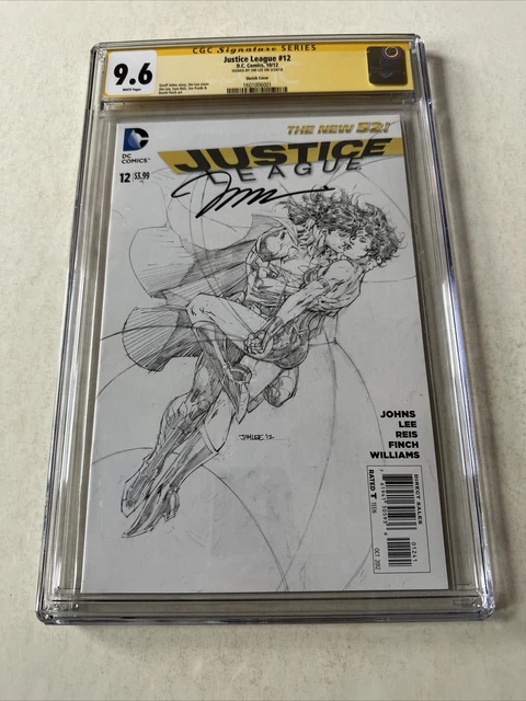 Justice League #12 CGC 9.6 NM SIGNED by JIM LEE - Sketch variant cover New 52