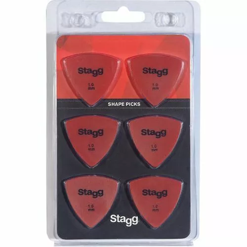 Stagg Spelli Púas - Elíptico Guitarra Paquete De 6