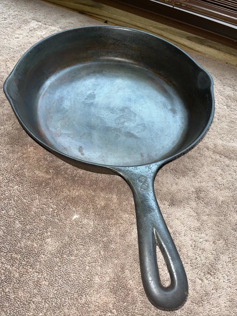Vintage Martin Stove & Range Cast Iron No. 8 Skillet  No Wobble EX!!