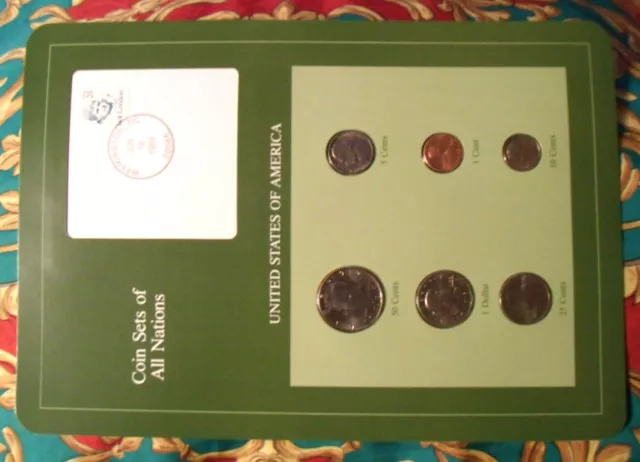 Coin Sets of All Nations United States w/card 1979 - 1989 50 Cent 1989 UNC