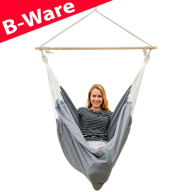 B-Ware Extra-Sicher XXL Hängesessel 185x130cm Sitz-Hängematte 150kg Hängestuhl