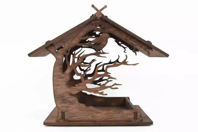 Nourriture pour oiseaux en bois graines de jardin rustique oiseaux sauvages maison faite à la main HAUTE QUALITÉ !