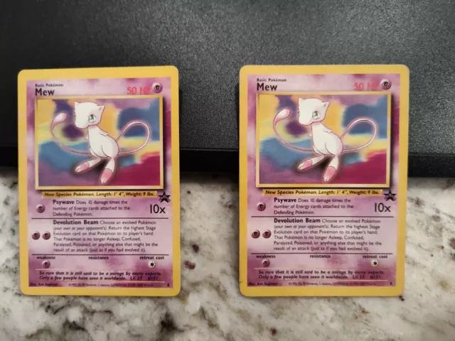 Rare x2 Mew Promo 1995 Pokemon Card LV. 23 #151 MP-HP