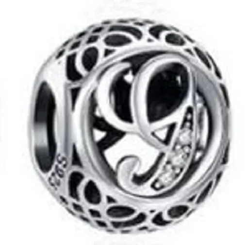 New Pandora Vintage Sterling Silver Authentic Letter G Charm Bead
