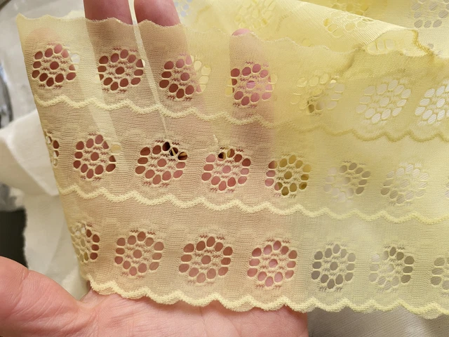 Gran Encaje Antiguo Vintage Nylon Bajo Salto de Cama Enagua 2 Metros 50CM T5-25