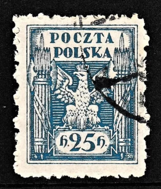 Uaed " EAGLE - SOUTH POLAND ISSUE " Poland 1919