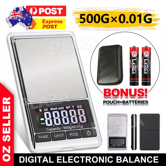 NEW 500g 0.01 DIGITAL POCKET SCALES JEWELLERY ELECTRONIC milligram micro mg