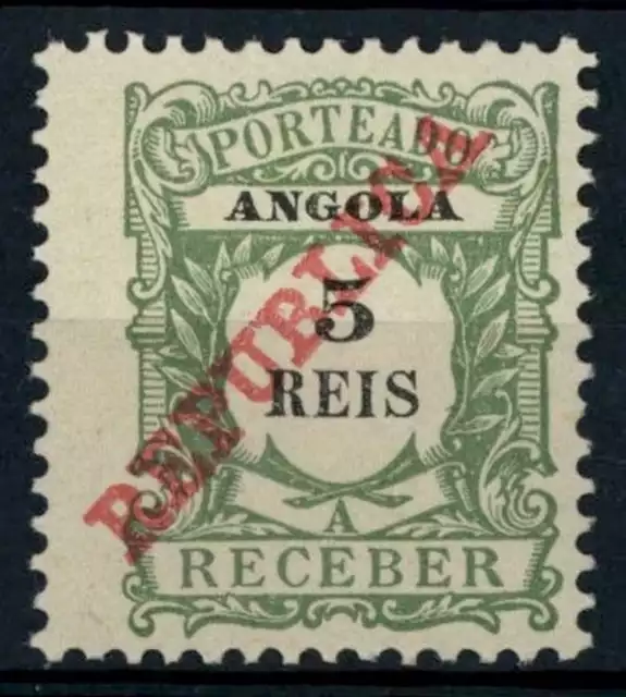 Angola 1911 SG#D166, 5c Postage Due Optd Republica MH #E92659