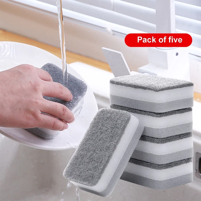 Esponja exfoliante de celulosa de alta resistencia esponja de lavavajillas de doble cara para cocina 5