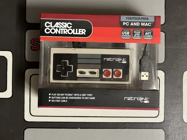 Manette De Jeu USB RetroLink Style NES - Pour PC Et Mac - Gamepad Rétro - Neuf Dans Sa Boîte
