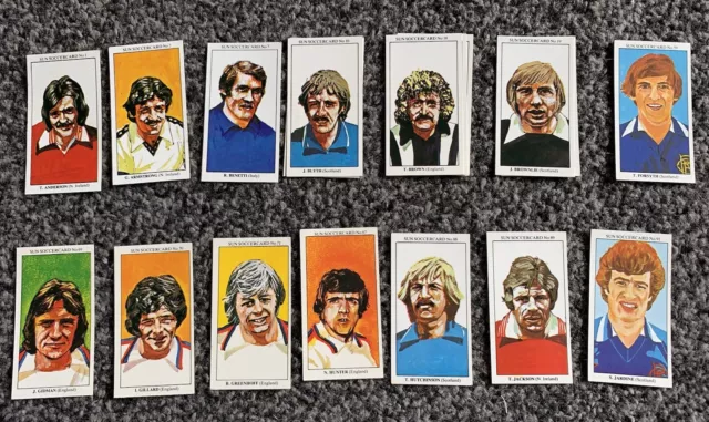 THE SUN SOCCERCARDS - FOOTBALL TRADING CARDS 1978 - 99p Discounts for Multiple