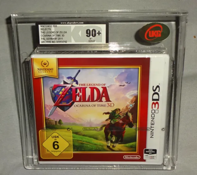 The Legend Of Zelda Ocarina Of Time 3D UKG 100 GEM GOLD Nintendo 3DS VGA  WATA