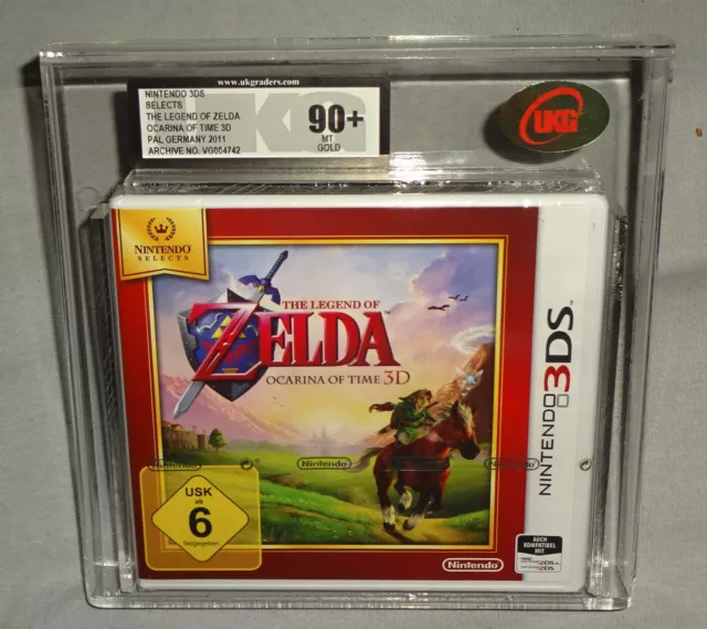 The Legend Of Zelda Ocarina Of Time 3D UKG 95+ MINT GOLD PAIR 3DS VGA WATA