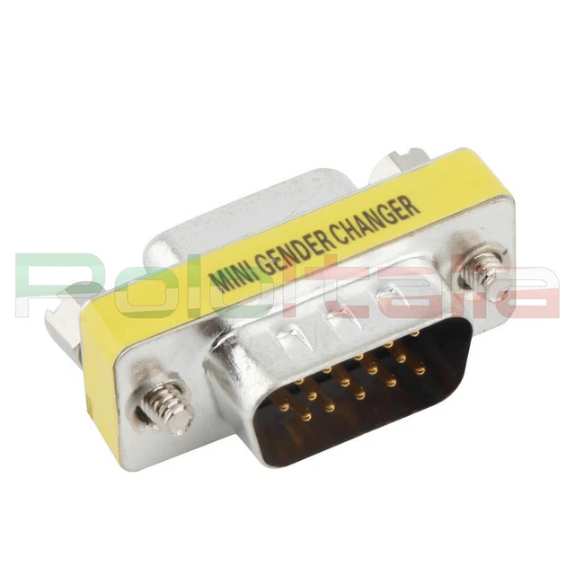 Adattatore VGA da maschio a maschio 15 pin gender changer d-sub hd prolunga cavo