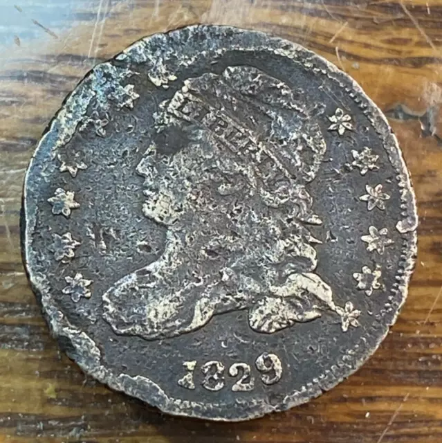 1829 Capped Bust Dime Medium 10c VF Details @ a Fraction of Greysheet CHRC