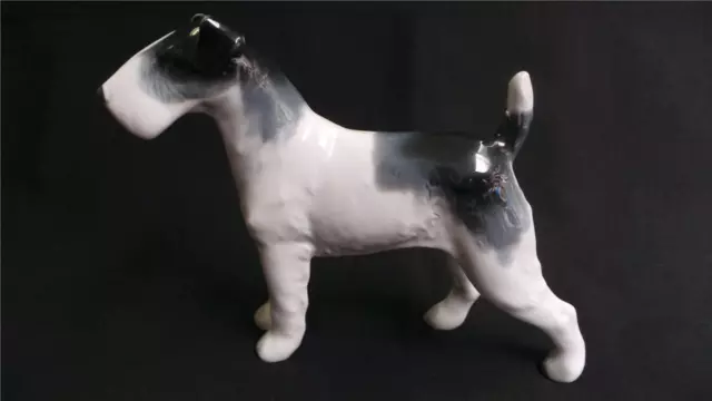 Retro Vintage Porcelain  Terrier Dog Figurine Metzler & Ortloff Germany