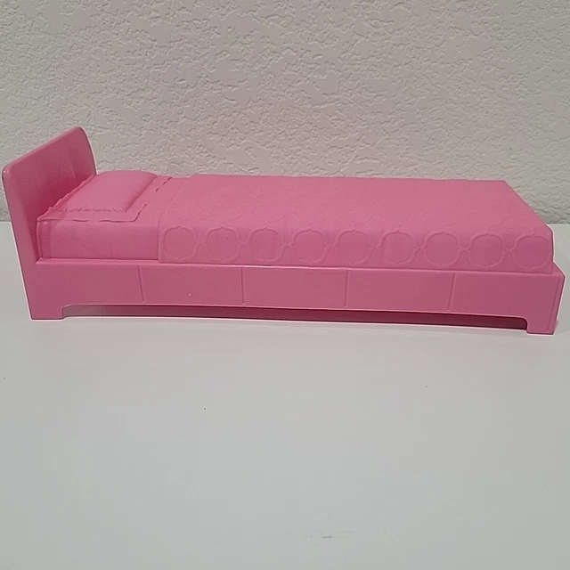 BARBIE DREAM HOUSE Pink Bed Replacement 2018 Doll Bedroom Furniture 13
