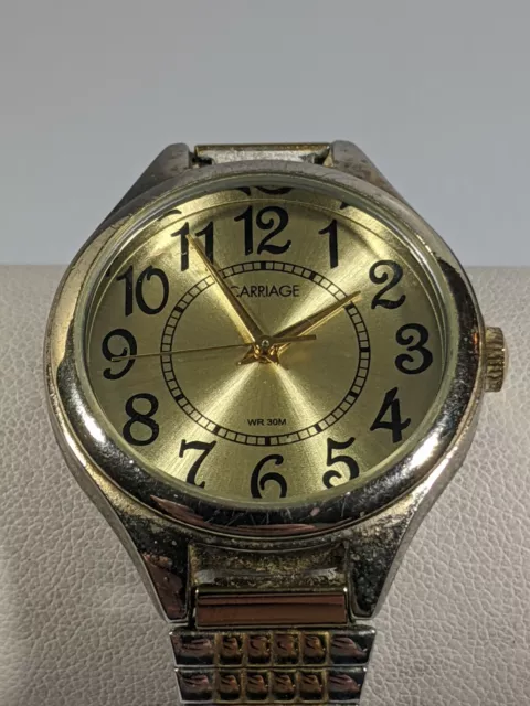 Carriage by Timex Two Tone Classic Style Stretch Band Watch