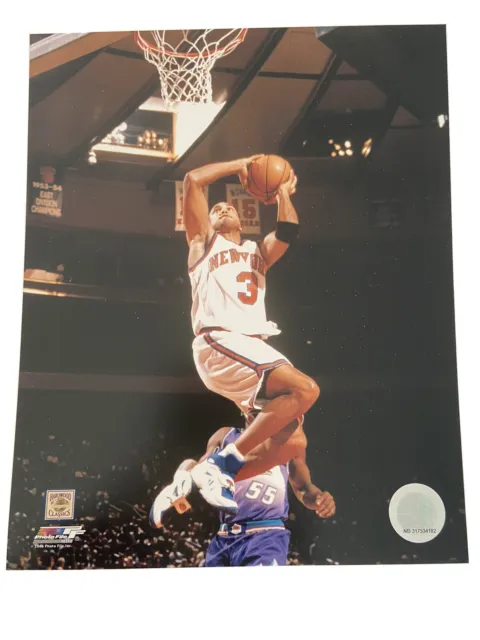 John Starks New York Knicks Unsigned Hardwood Classics Reverse Two-Handed Dunk Photograph