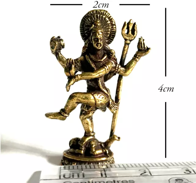 LORD SHIVA MINI Statue Small Hindu God Carrying Trident Dancing Tandav