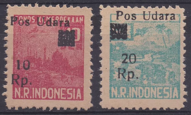 Sumatra DN 0158-0159 Air mail complete set Republik Indonesia ex Dutch Indies