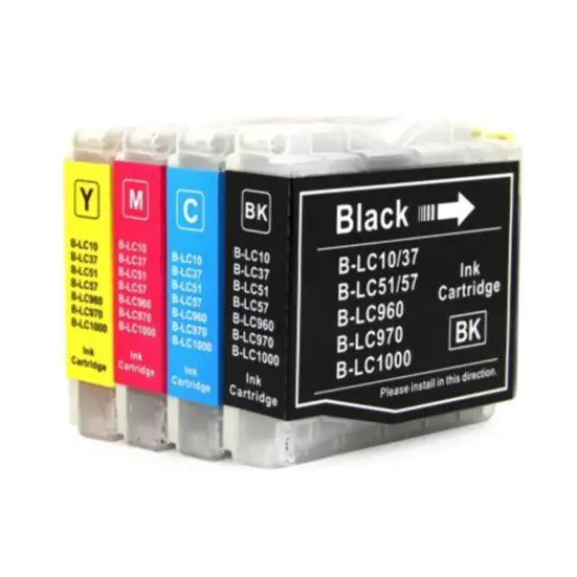 Compatible Premium Ink Cartridges LC57 / LC37 Bundle - Set of 4 (Bk/C/M/Y) - for