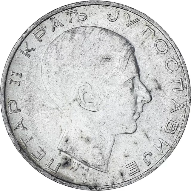 [#1023764] Coin, Yugoslavia, Petar II, 50 Dinara, 1938, EF, Silver, KM:24