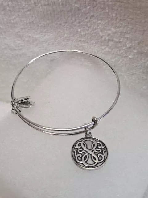 Alex & Ani " Path Of Life " Metal Silver Charm Bangle Bracelet ✨️