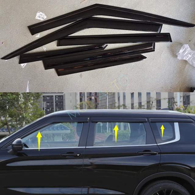 20222024 FOR MITSUBISHI Outlander black Window Visor Vent Shades Sun