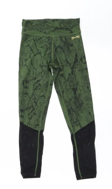 USA Pro pantaloni Capri verdi per ragazze stampa animale poliestere taglia 7-8 anni L20 in
