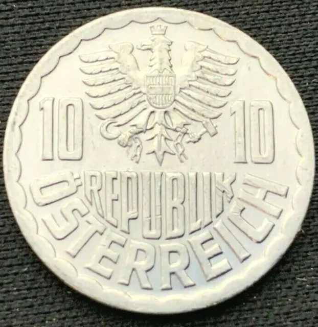 1986 Austria 10 Groschen Coin Proof   ( Mintage 42K )  Rare World Coin   #K509