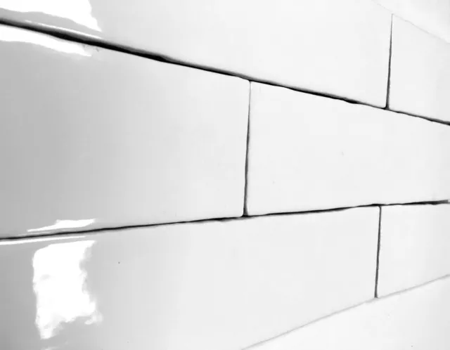 3x12 White Glossy Subway Premium Ceramic Tile Backsplash Wall Kitchen(ONE PIECE)
