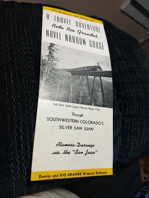 Vtg.  Rio Grande Railroad Travel Brochure Silver San Juan Rocky Mountains Co.
