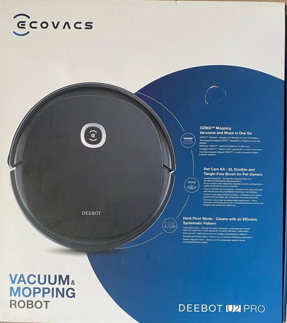 ECOVACS DEEBOT U2 Pro Robot Vacuum Cleaner And Mop £110.00 PicClick UK