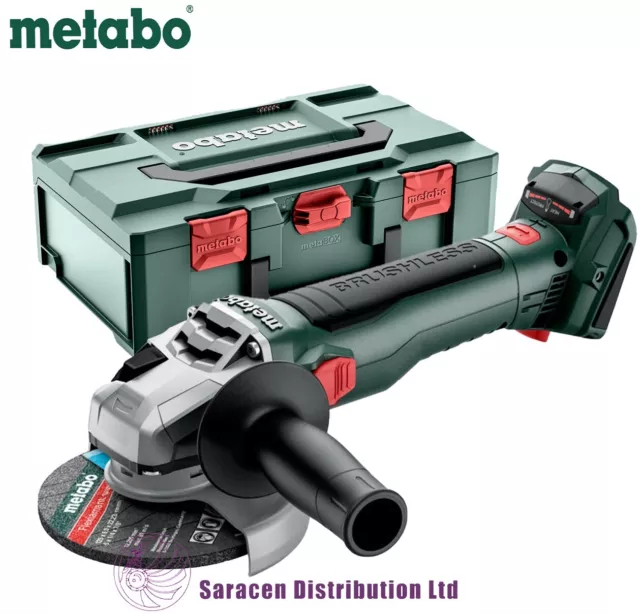 METABO W 18 LT BL 11-125 CORDLESS ANGLE GRINDER, 18v BODY ONLY - 613052840