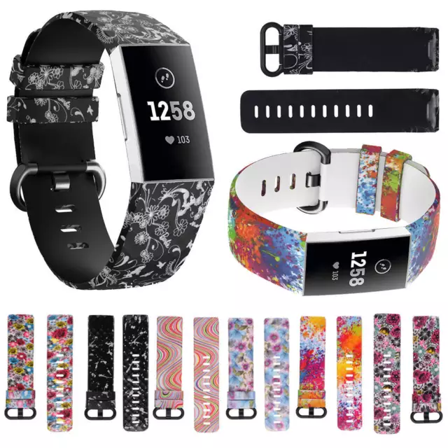 US For Fitbit Charge 3 4 Watch Band Replacement Silicone Bracelet Wrist Strap