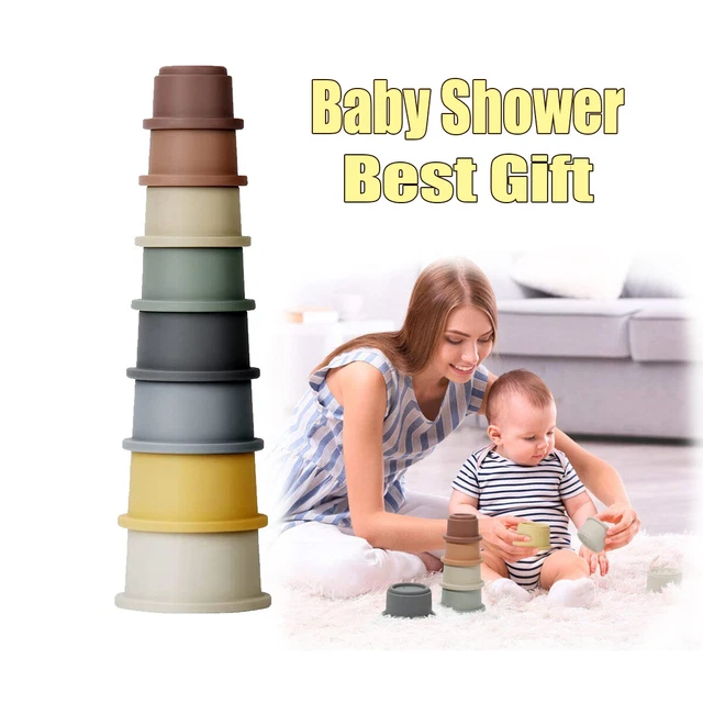 Montessori Stacking Cup Toy Toddler Stacking Cups Game Children's Bath Toys Gift