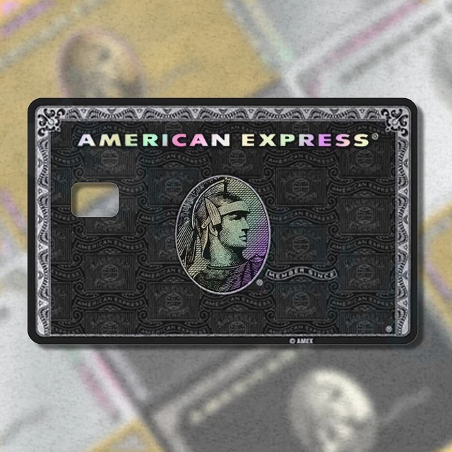 Holographic AMEX Sticker Credit Card/Debit Skin Black Card Cover Platinum 4