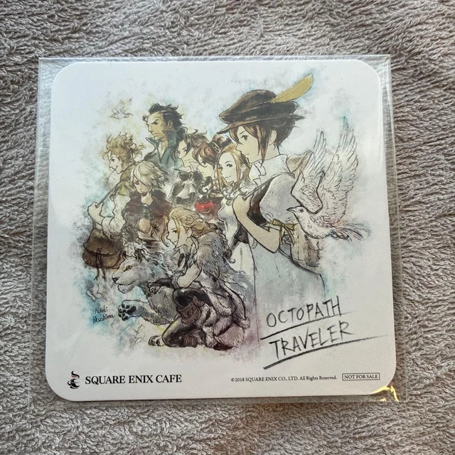 Sous-verre Promo Cyrus (Octopath Traveler) - Square Enix Café - Japon - VGC